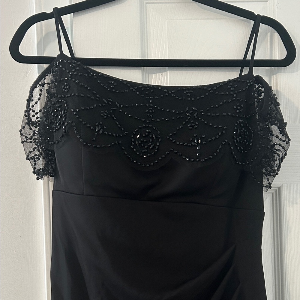 JCPenney Black Beaded Prom Dress